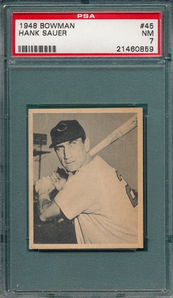 1948 Bowman #45 Hank Sauer PSA 7 