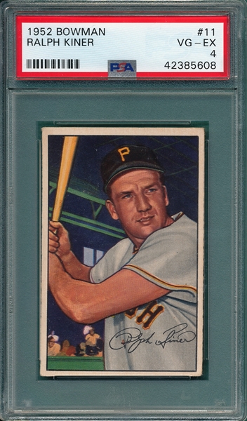 1952 Bowman #11 Ralph Kiner PSA 4