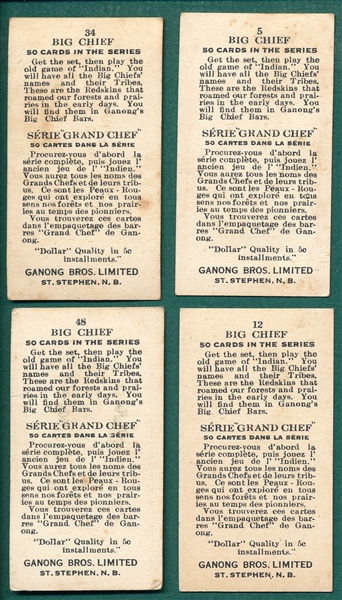 1939 V118 Ganong Bros. Big Chiefs, Complete Set (50)