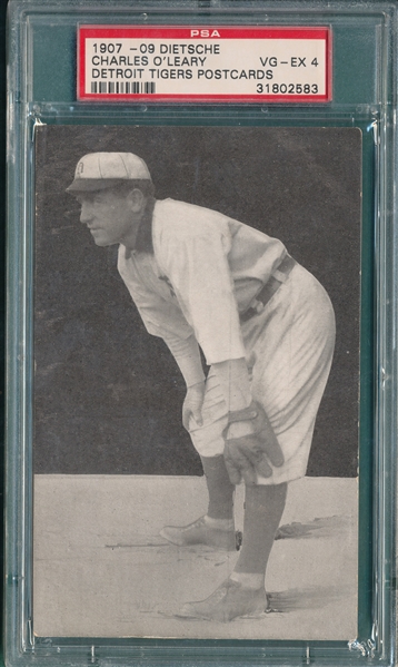 1907 Dietsche Post Cards, O'Leary, Tigers, PSA 4