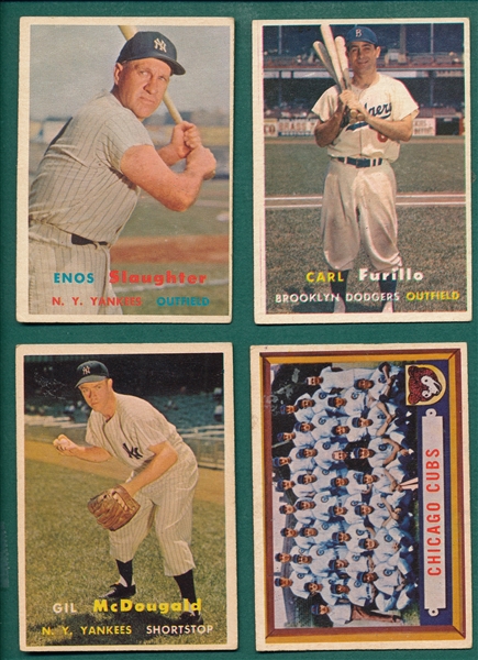 1957 Topps Lot of (104) W/ Slaughter