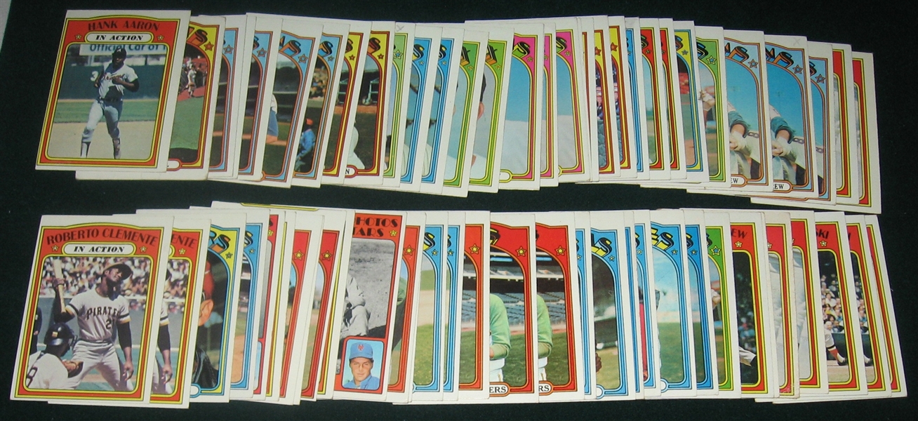 1972 Topps Lot of (1580) W/ Over 80 HOFers