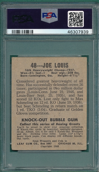 1948 Leaf #48 Joe Louis PSA 1.5 *Presents Better*