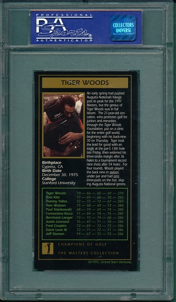 1997-99 Grand Slam Ventures Tiger Woods PSA 7 *Rookie*