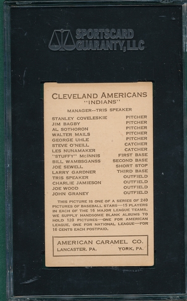 1922 E120 Jamieson American Caramel Co. SGC 60