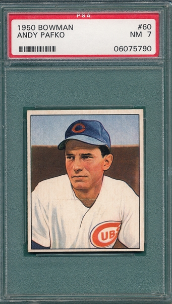 1950 Bowman #60 Andy Pafko PSA 7 *SP*