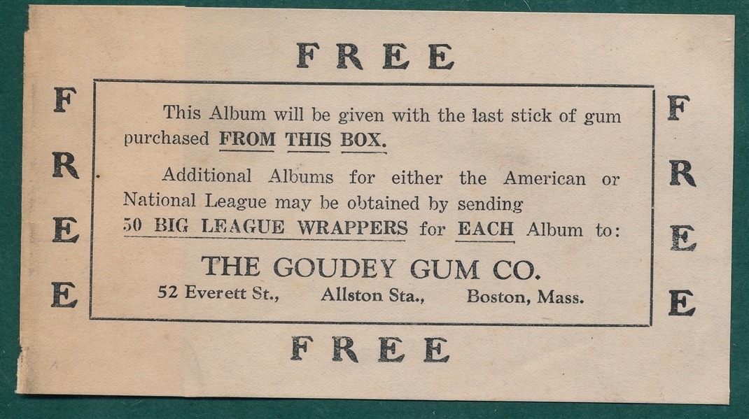 1934 Goudey AL & NL Albums