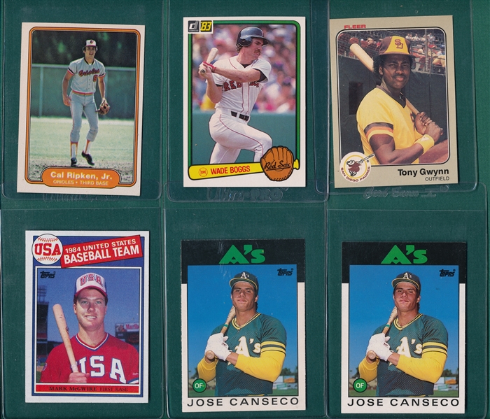 1982-88 Lot of (19) Rookie Cards W/ Ripken Jr.
