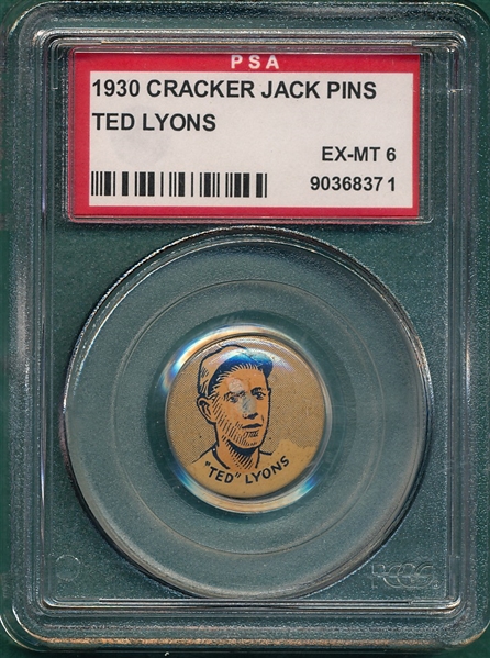 1930 Cracker Jack Pins Lyons PSA 6