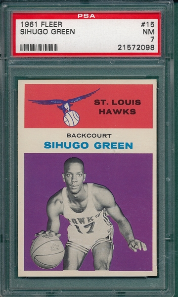 1961 Fleer #15 Sihugo Green PSA 7