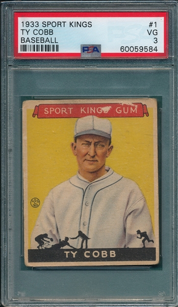 1933 Sports Kings #1 Ty Cobb PSA 3