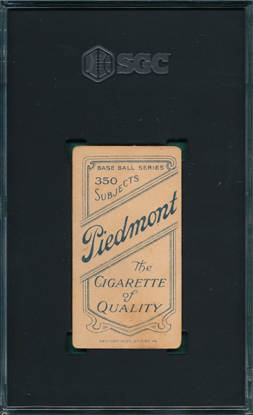 1909-1911 T206 Miller Piedmont Cigarettes SGC 3