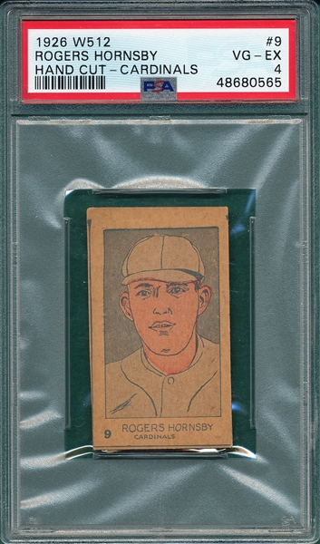 1926 W512 Rogers Hornsby PSA 4 *Cardinals*