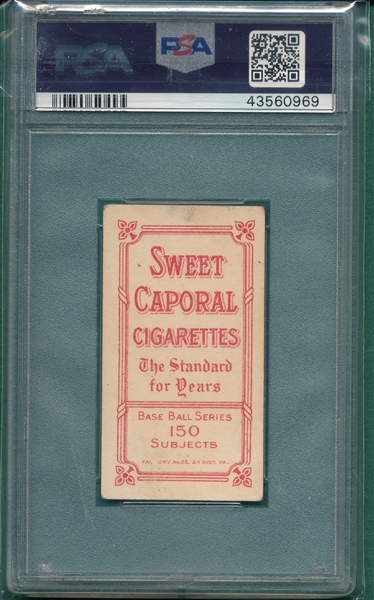 1909-1911 T206 Evers, Cubs On Shirt, Sweet Caporal Cigarettes PSA 4 *Factory 25*