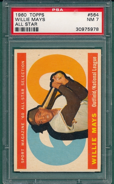 1960 Topps #564 Willie Mays, AS PSA 7 *Hi #*