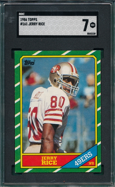 1986 Topps Football #161 Jerry Rice SGC 7 *Rookie*