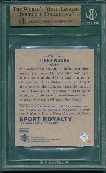 2007 Upper Deck Goudey #TW Tiger Woods, Sport Royalty, BVG 9.5 *GEM MINT*