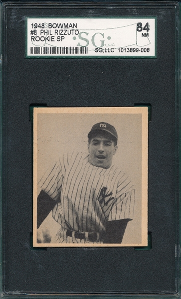 1948 Bowman #8 Phil Rizzuto SGC 84 *SP*