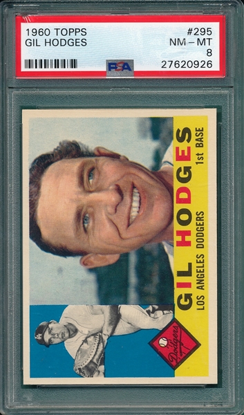 1960 Topps #295 Gil Hodges PSA 8