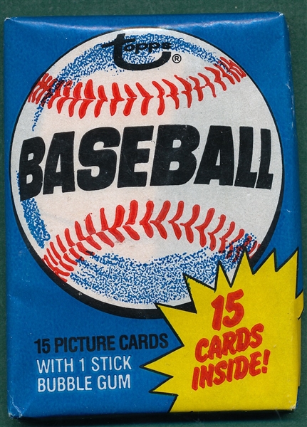 1980 Topps Baseball Unopened Wax Pack *Possible Henderson Rookie*