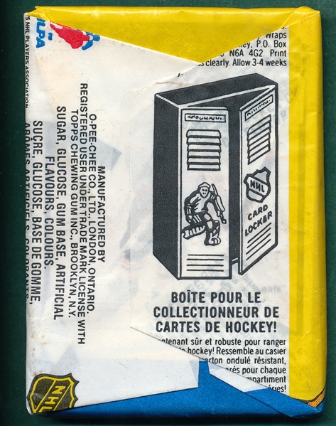 1980 O-Pee-Chee Hockey Unopened Pack *Messier & Bourque, Rookie?*