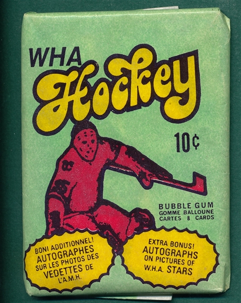 1974 O-Pee-Chee WHA Hockey Unopened Pack 