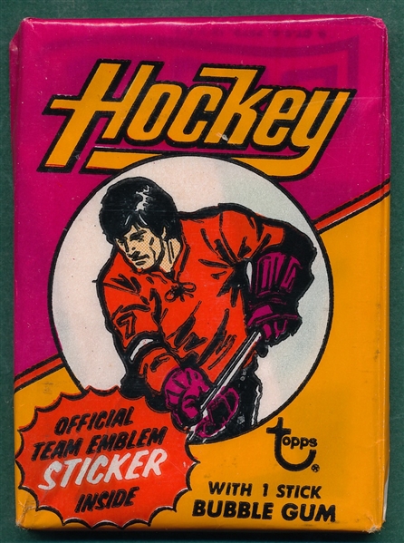 1973 Topps Hockey Unopened Pack 
