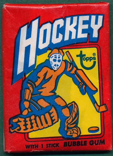 1972 Topps Hockey Unopened Pack 