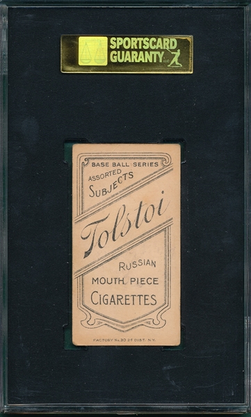 1909-1911 T206 Doyle, Portrait, Tolstoi Cigarettes SGC 20 *Presents Better*