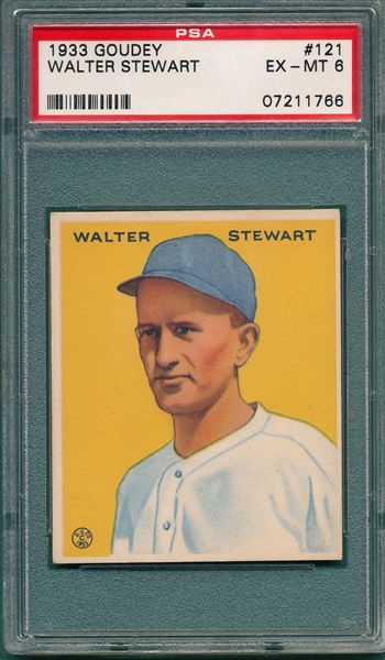 1933 Goudey #121 Walter Stewart PSA 6