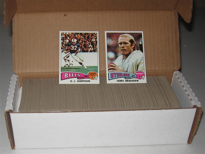 1975 Topps Football Complete Set (528) W/ Swann, Drew Pearson & Fouts, Rookies