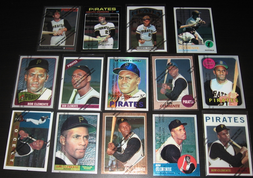1998 Topps Clemente Finest Refractor, 1997 Commemorative Complete Sets Plus (49) Modern Clemente's Lot of (65)
