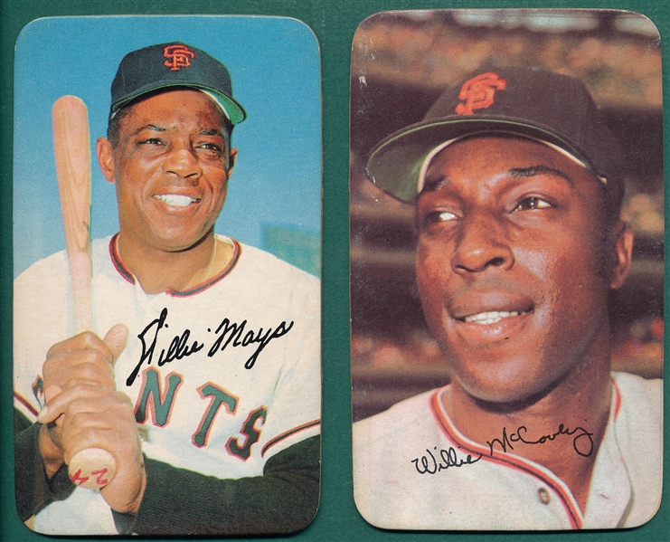 1970/71 Topps Super McCovey & Mays, Lot of (2)