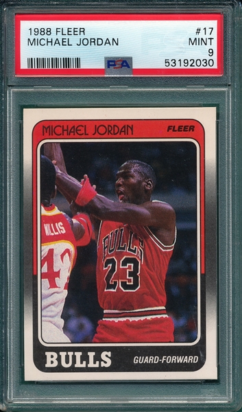 1988-89 Fleer BSKT #17 Michael Jordan PSA 9 *MINT*