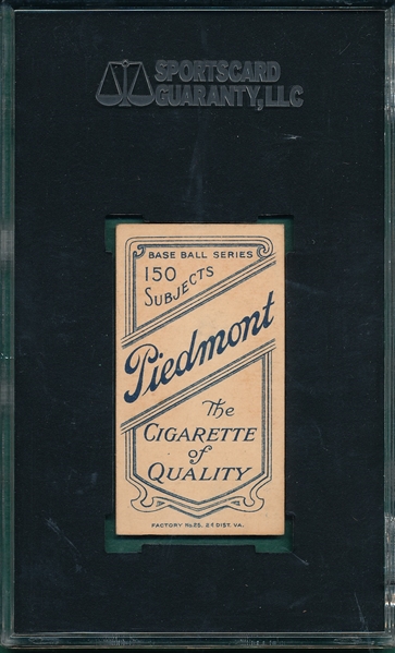 1909-1911 T206 Chance, Red Portrait, Piedmont Cigarettes, SGC 40