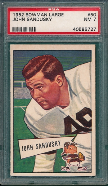 1952 Bowman Large FB #50 John Sandusky PSA 7