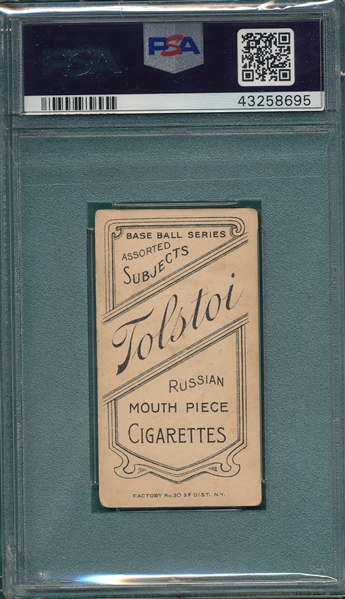1909-1911 T206 Wagner Tolstoi Cigarettes PSA 3