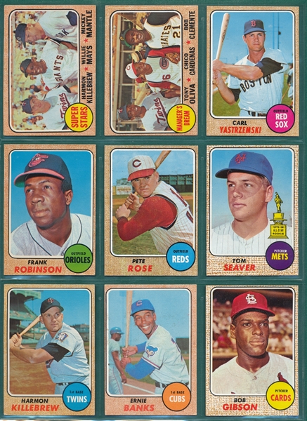 1968 Topps Baseball Complete Set (598) W/ Bench & Ryan, Rookies