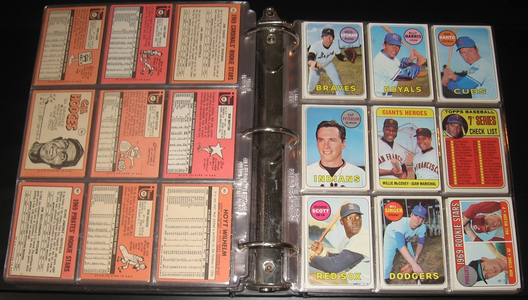 1969 Topps Baseball Complete Set (664) W/ Reggie Jackson, Rookies