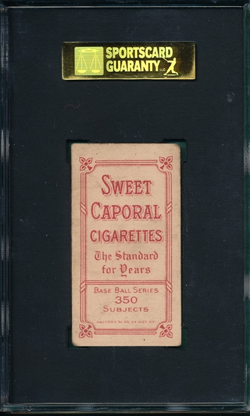 1909-1911 T206 Ty Cobb, Bat On, Sweet Caporal Cigarettes SGC 40
