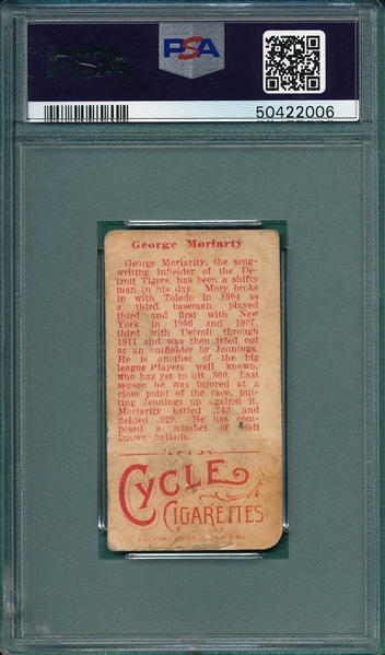 1912 T207 Moriarty Cycle Cigarettes PSA 1 (MC)