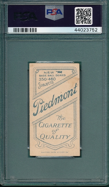 1909-1911 T206 Latham Piedmont Cigarettes PSA 6 (MC)
