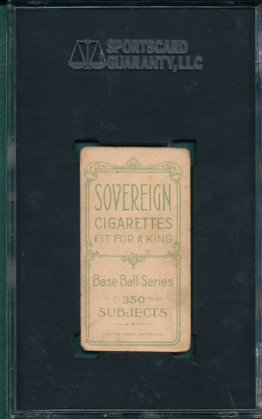 1909-1911 T206 Seymour, Throwing, Sovereign Cigarettes SGC 30