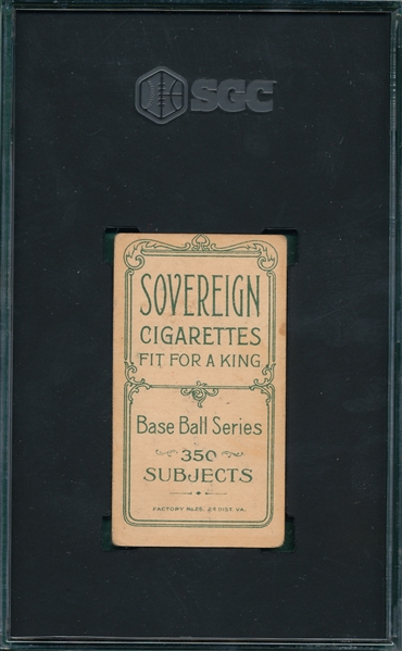 1909-1911 T206 Moran Sovereign Cigarettes SGC 2.5 