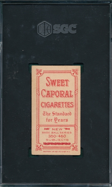 1909-1911 T206 Tinker, Bat Off, Sweet Caporal Cigarettes SGC Authentic