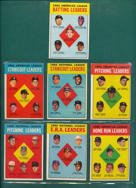 1963 Topps Lot of (360) W/ Leaders & HOFers 
