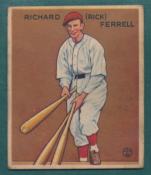 1933 Goudey #197 Rick Ferrell