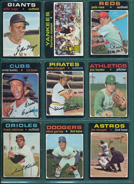 1971 Topps Lot of (30) W/ #600 Mays