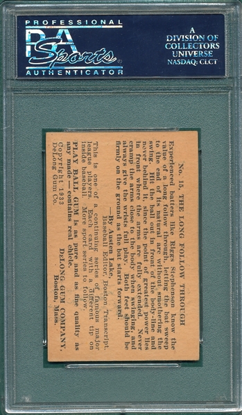 1933 DeLong #16 Lon Warneke PSA 3.5