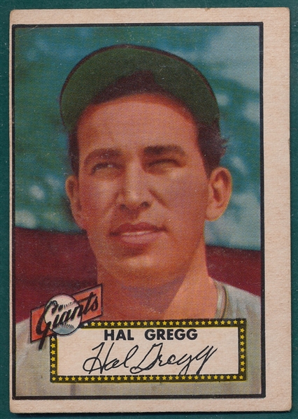 1952 Topps #318 Hal Gregg *Hi #*